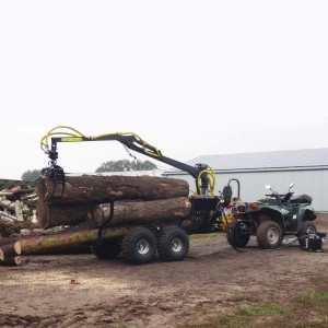 ATV Metsaveohaagis 3,2m tõstukiga ja ratta veoga ja vintsiga
