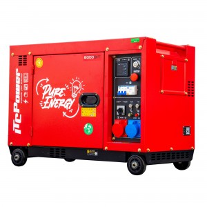 ITCPOWER 8000D-T RED EDITION 230/400V diiselgeneraator 7,9 kVA (STAGE V) ITCPOWER 8000D-T RED EDITION 230/400V diiselgeneraator 7,9 kVA (STAGE V)